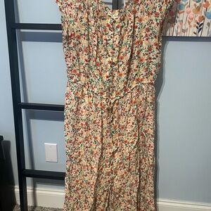 Floral Button-Down Dress